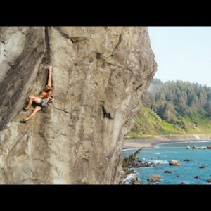 Oceanside Rock Climbing - Redwood Coast, California - Great White Direct 5.12+ - Promontory Cliff